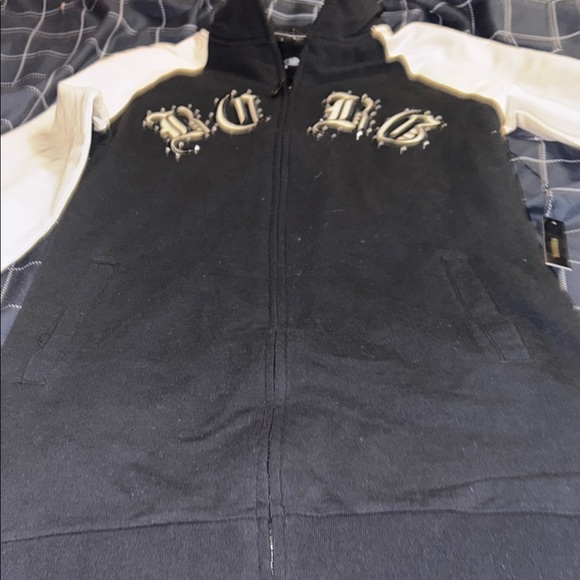 Black and Tan Hoodie with Embroidered Logo and pants ( jogging suit) - Picture 1 of 10